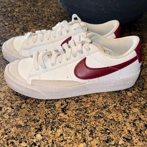 Nike Kids Sneakers White and Maroon